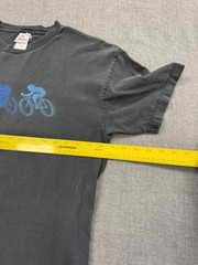 Vintage 90s Discovery Channel Cycling T-Shirt Mens Large Faded Black Graphic Tee