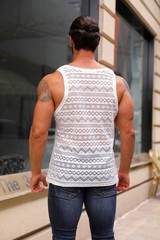Syktkmx Mens See Through Vest Crewneck Sleeveless Tank Tops Muscle Sexy Mesh …