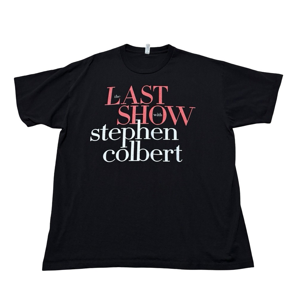 THE LAST SHOW WITH STEPHEN COLBERT T SHIRT BLACK Size 2XL 24 x 30