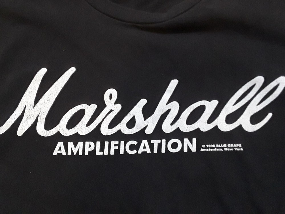 Vintage Marshall Amplification 1996 Blue Grape Black T-shirt Guitars