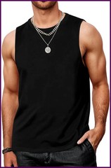 Men’s Tank Tops Sleeveless Quick Dry Polyester Solid Color Summer Beach Sports