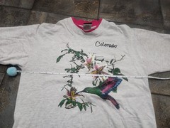 Vintage 90s Signal Sports Men’s Large Hummingbird Nature Colorado T Shirt