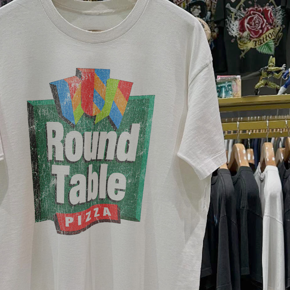 90s Round Table Pizza Promo T-Shirt White XXL