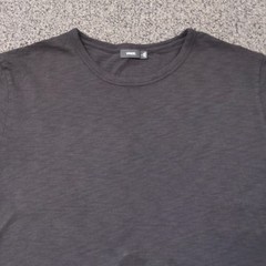 Vince Shirt Mens Large Gray Crewneck Cotton Short Sleeve Tee Solid FLAW