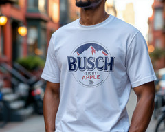 Busch Light Apple T-Shirt – Retro Beer Logo Tee A304
