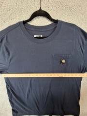 Carhartt Pocket T Shirt Mens XL Navy Camo Graphic Back Relaxed Fit Lightweight