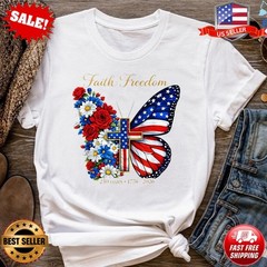 Butterfly Freedom Shirt, USA 250th Anniversary T-Shirt | S-5XL