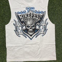 Bike Fest Shirt L 00s Y2k 2011 Las Vegas Motorcycle Biker Sleeveless Cutoff Tee
