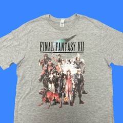 Final Fantasy VII Shirt Gray Medium Video Game Promo Graphic T-Shirt 90s Style