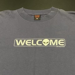 Vintage 90s Fashion Victim T Shirt Men’s XL Alien Welcome Single Stitch Made USA