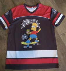 Bart Simpson Pullover Medium S/S #89 Jersey LOGO “Don’t have a cow Man” 20th