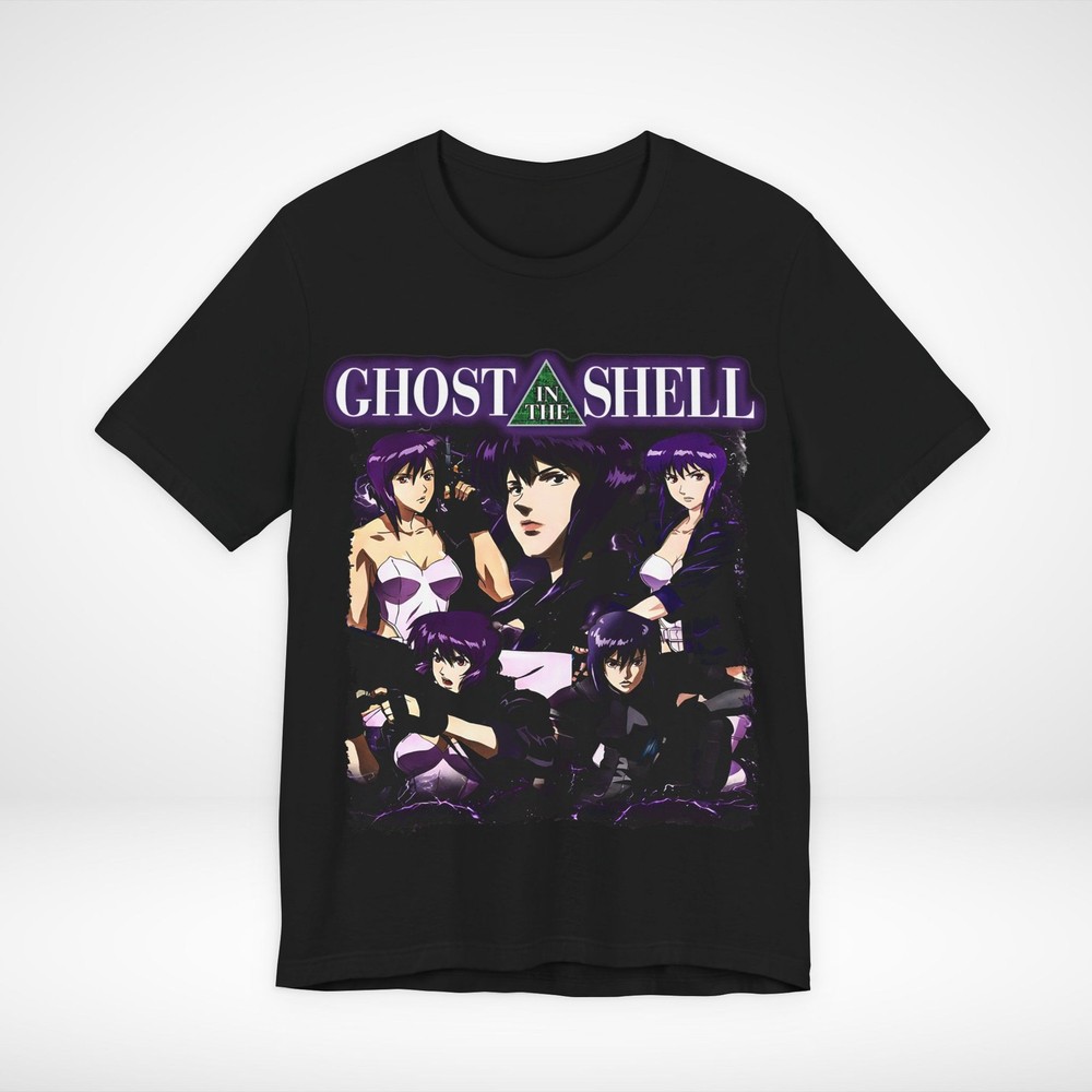 Ghost in the Shell Anime T-Shirt Vintage Cyberpunk Graphic Tee Japanese Manga
