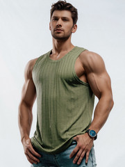 Summer Gym Muscle Men’s Sleeveless T-Shirt Tank Top