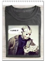 230g Men’s Washed and Distressed Cotton Short-sleeved T-shirt. American Loose Fi