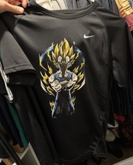 Nike Dragon Ball Z Majin Vegeta Shirt DBZ Men’s TShirt Large Black Moisture Wick