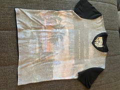 Buffalo David Bitton Men’s S Gray Black Florida Graphic V-Neck T-Shirt