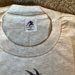 Vintage 90s Single Stitch Enviormental Graphic T Shirt Mountain Goat On A Bike
