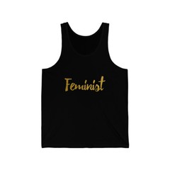 Feminist Gold Foil Unisex Tank Top