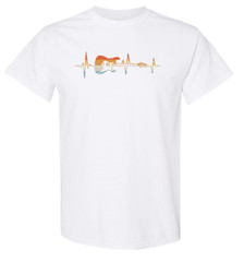 Guitar Heartbeat Rocker Tee – Choose Your Size & Color!