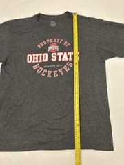 J America Sportswear Men’s Ohio State Buckeyes Gray Graphic Tee L Crew Neck