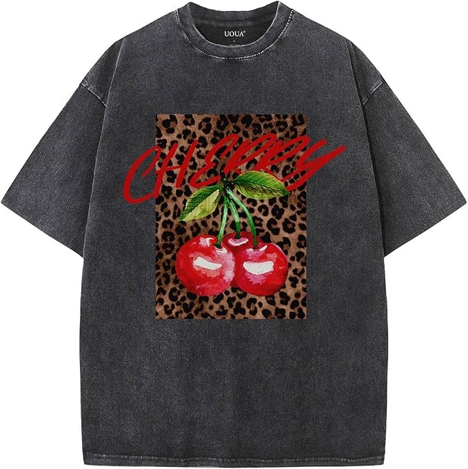 Vintage Graphic T-Shirt Mens Letter Print Rapper Streetwear