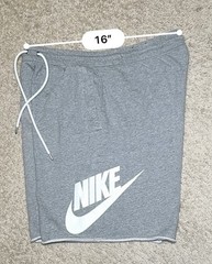 Nike Fleece Shorts Light Gray Swoosh Logo Size XXL Athletic W Pockets