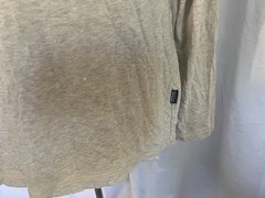 🏔️ Patagonia Men’s Cream Flecked Long Sleeve Henley T-Shirt Medium M EUC 🌿