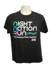 Night Nation Run The Running Music Festival Adult Medium Black TShirt