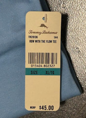 $45 TOMMY BAHAMA Sky Blue ROW WITH THE FLOW Relaxed Fit Short Sleeve T-shirt