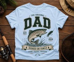 Fishing Dad Shirt, Fathers Day Gift, Hooked on Family T-Shirt, Fishing T Shirt