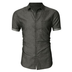 Mens Leisure Outdoor Shirt Short Sleeved Classic Comfort Summer Short Shirt