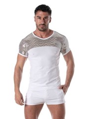 TOF Paris Glitter Party T-Shirt: Disco Reflective, Round Neck, Short Sleeve