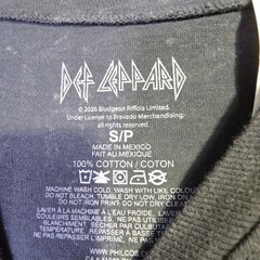 DEF LEPPARD SHIRT Mens Small Black Tie Dye CASUAL METAL Rock Music Concert NWT