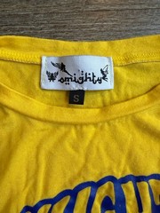 Y2K Mighty Fine I’m Okay I’m Fine Graphic Baby Tee Yellow Size Small Vintage 90s
