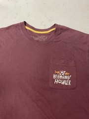 Howler Bros T Shirt Large Burgandy Los Hermanos Howler Big Graphic Tee Pocket