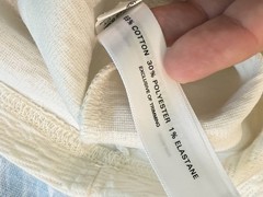 Textured Knit Tee Shirt Beige Cream Pattern Short Sleeve Mens M Cream Ivory Ecru