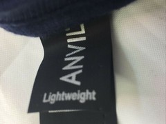 Anvil Lightweight Men’s Short Sleeve Crew Neck “Jesus Saves” Navy Shirt Size L