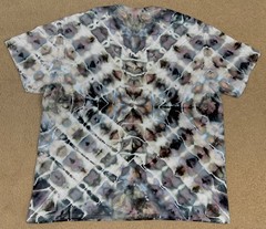 Handmade Ice Tie Dye T-Shirt 2XL Mens Womens Soft Cotton Black Grey Glitch