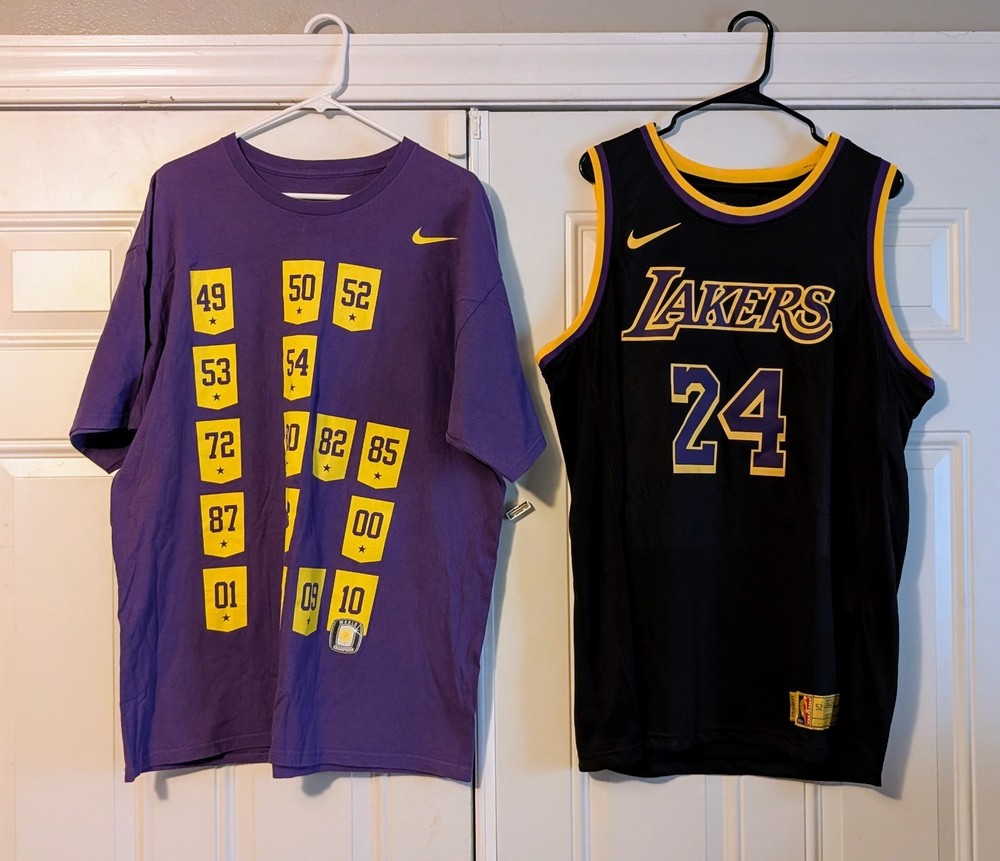Nike Kobe Bryant Black Mamba Los Angeles Lakers Championship Shirt