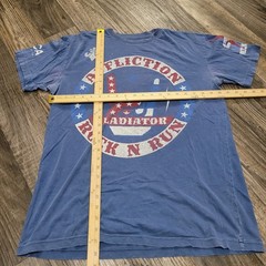 Affliction Live Fast Rock N Run Gladiator Blue T Shirt Men’s Size Large (Faded)