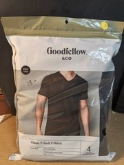 Goodfellow & Co. Classic V-Neck T-Shirts Men’s Small- black 5 pack
