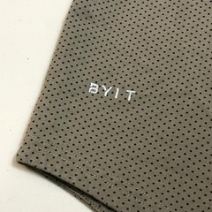 BYLT Men’s Drop Cut Lux Tee Brown Shirt Black Polka Dot Short Sleeve Size L