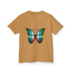 Kids Tee — Colorful Butterfly ‘Nigeria’ Graphic