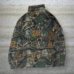 Vintage 90s Seclusion 3D Shirt Mens L Hunting Camo Cotton Long Sleeve Cowl Neck