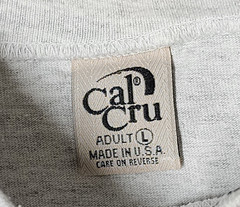 Vintage Cal Cru Local 610 Long Sleeve T Shirt Mens Half Turtleneck L Made in USA