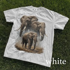 Retro Majestic Elephant Comfort Tee Graphic Wildlife Animal Mens Womens