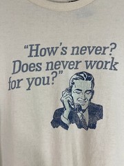 Vintage Y2K Hows Never Graphic TShirt XL Short Sleeve No Boundaries Grunge Humor