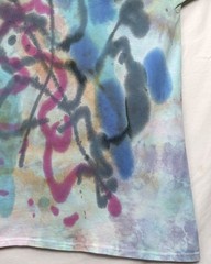 Handmade Tie Dye New York Street Art Abstract Design XL Tee Shirt 22″ W X 30″ L