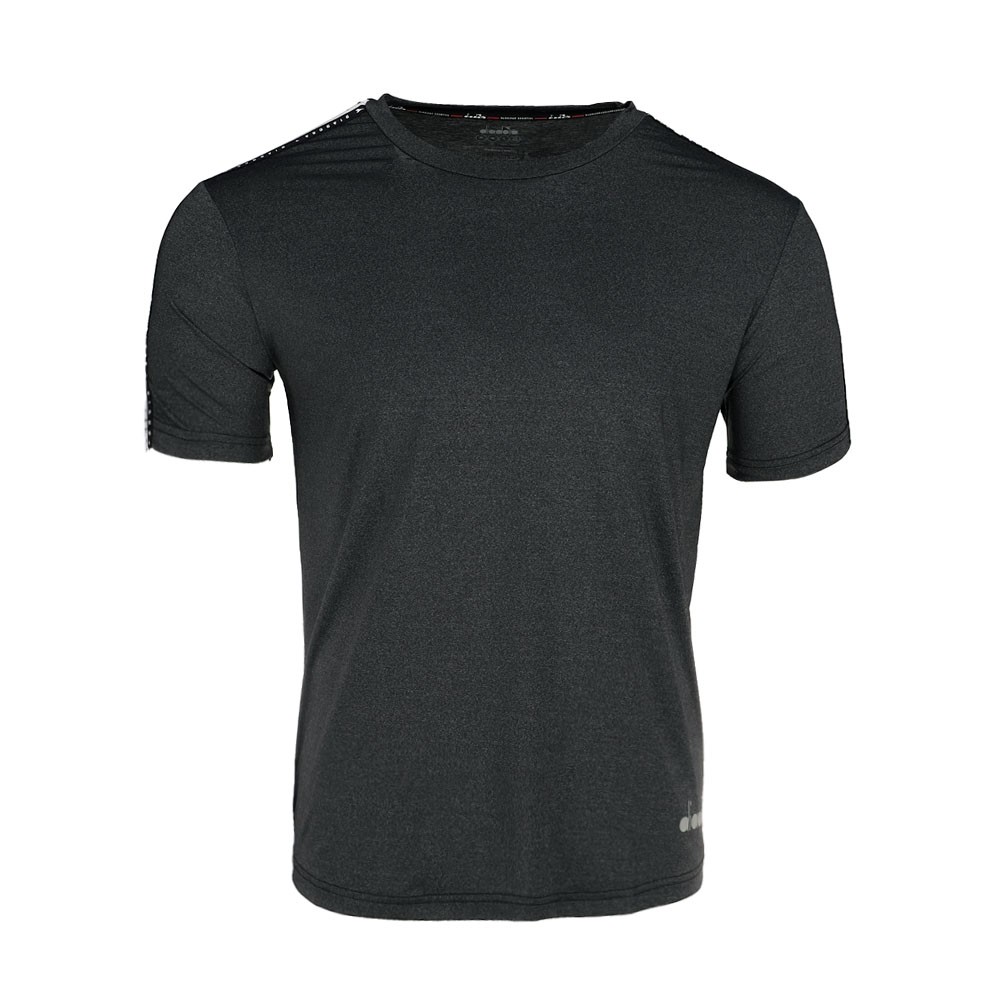 diadora Be One Crew Neck Short Sleeve Athletic T-Shirt Mens Black Casual Tops 17