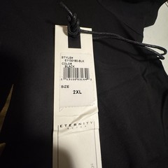 Eternity BC/AD shirt Black 2XL NWOT Faux Snake Skin Sleeves
